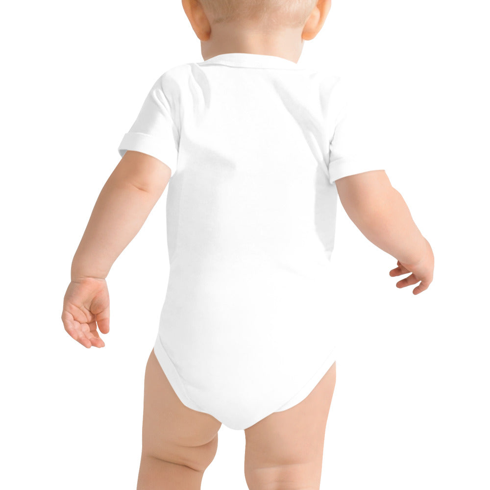 Baby onesie white back side