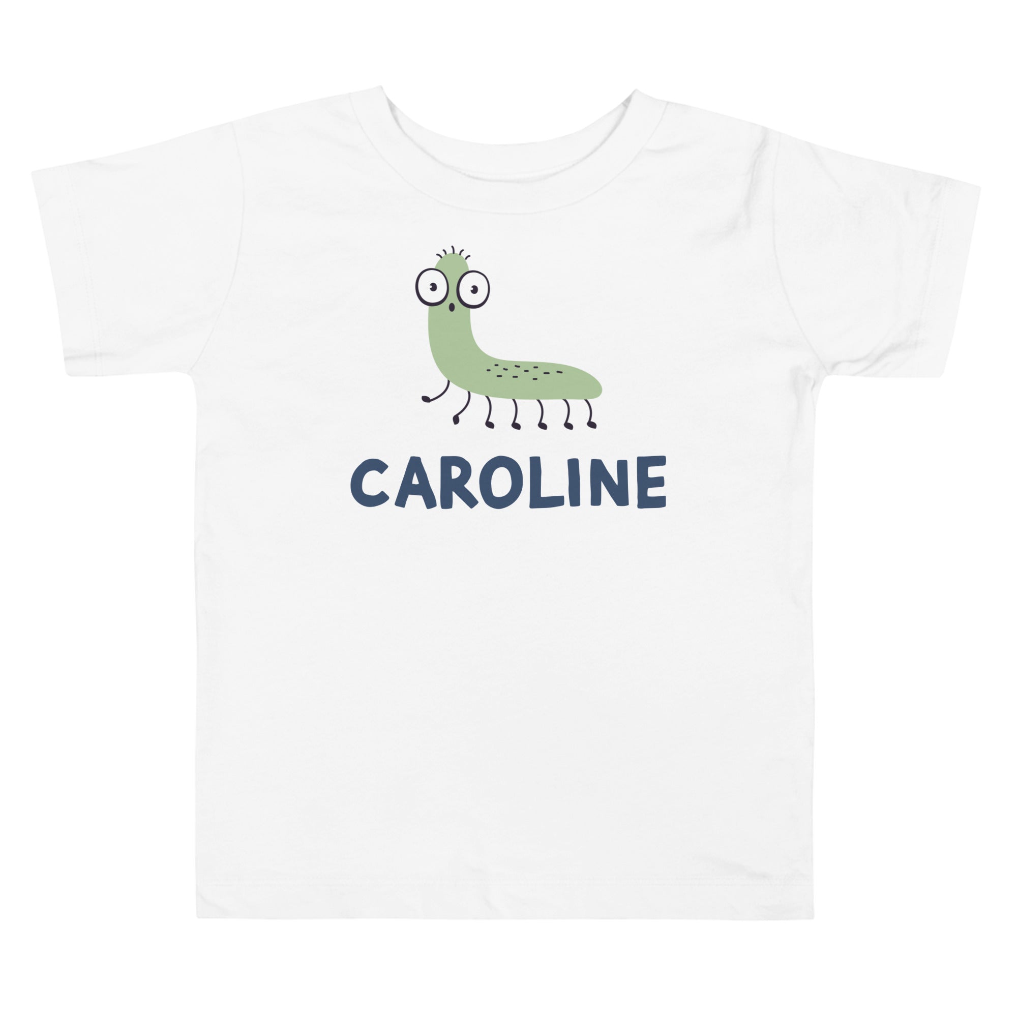 Cute personalized kids shirt with a caterpillar