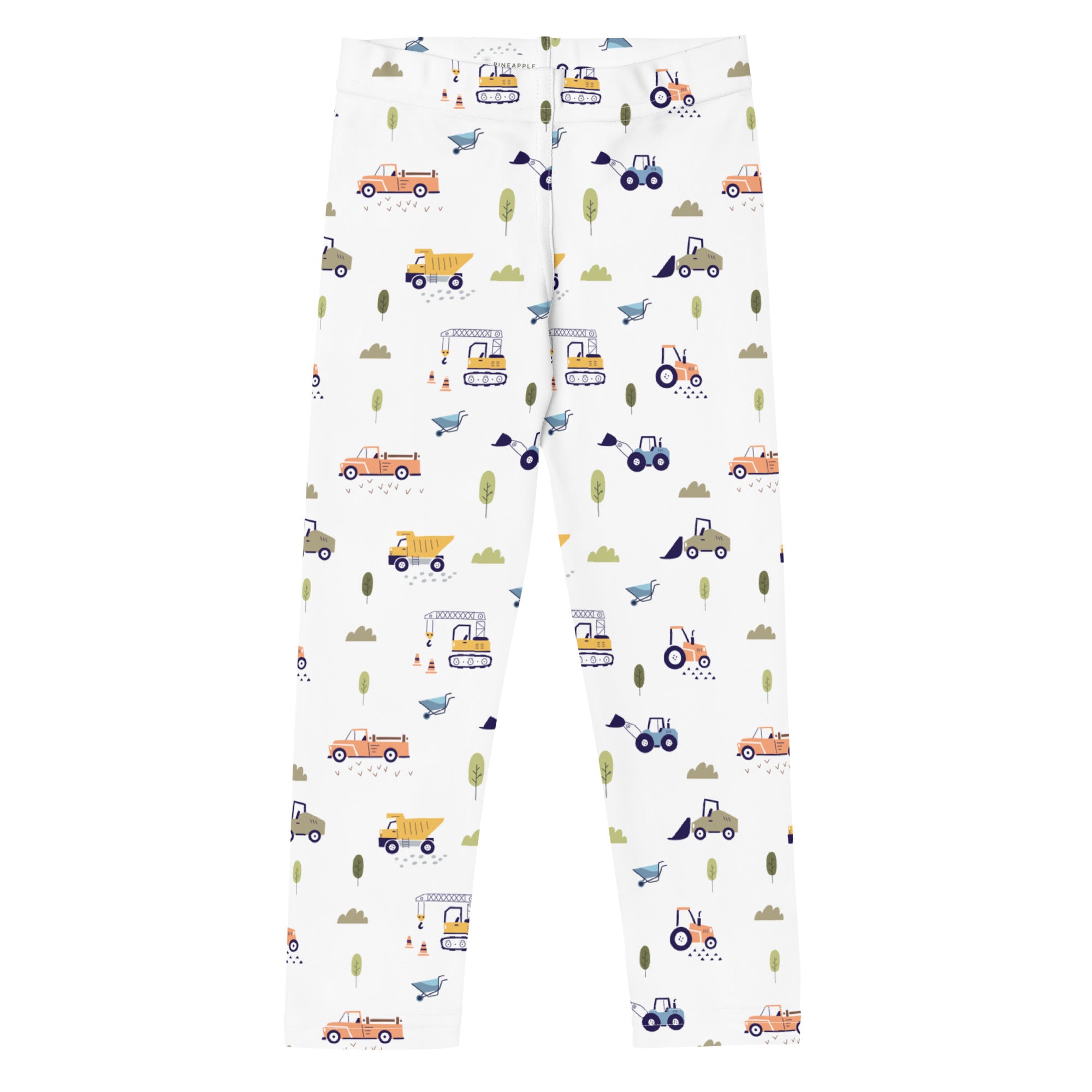 Cute kids leggings with construction site