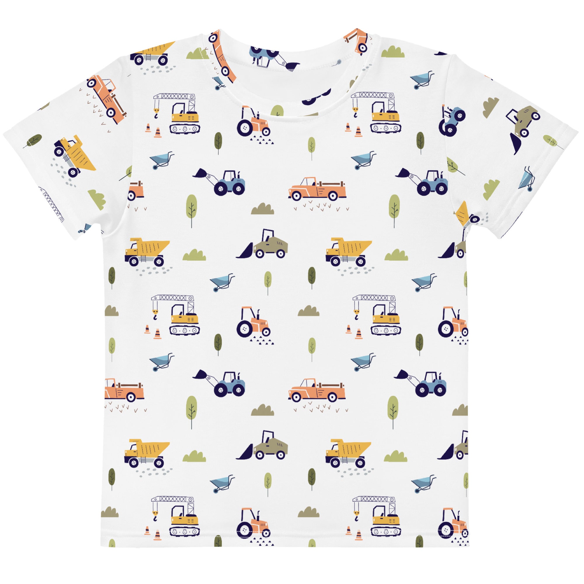 kids shirt for little builders with construction site design