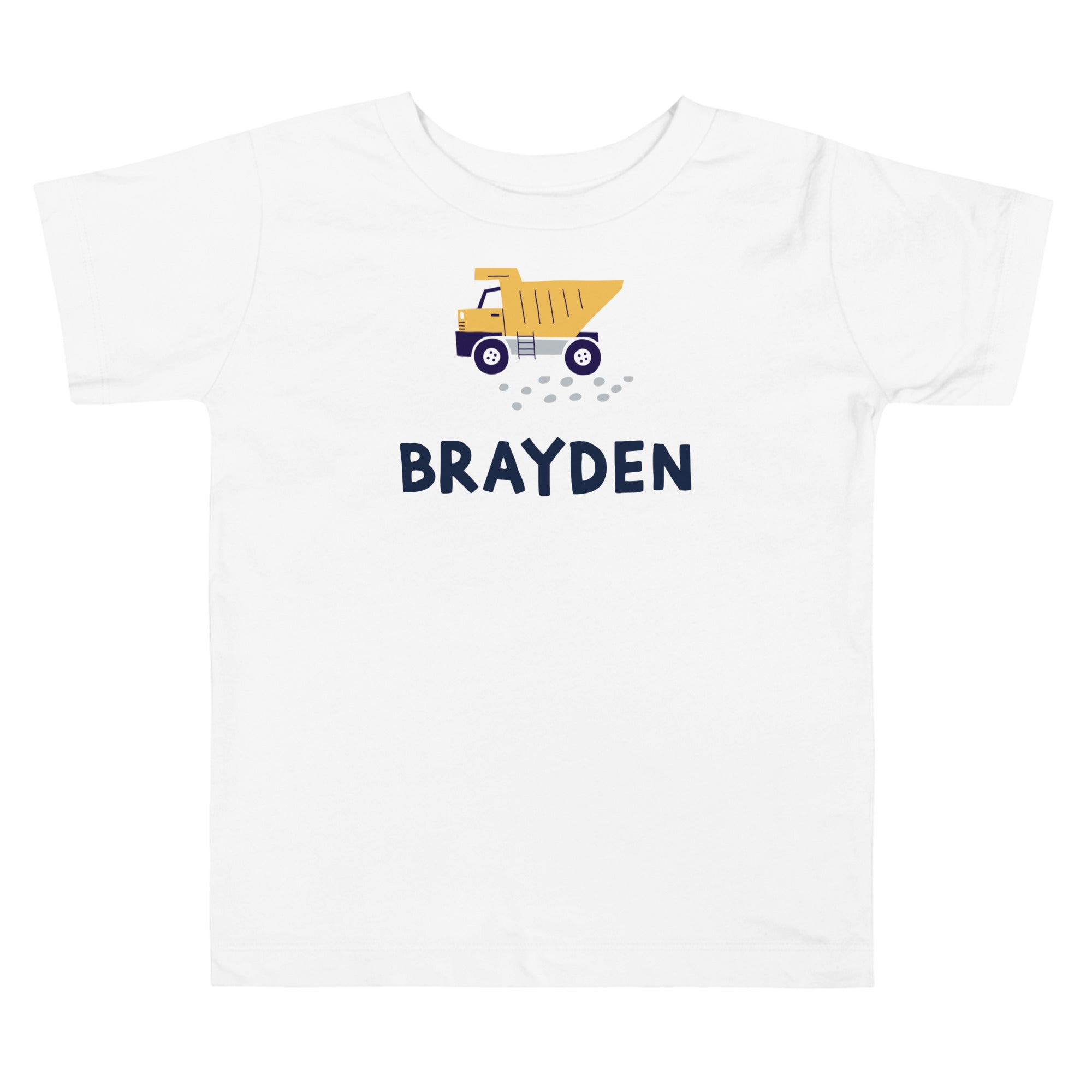 Personalized toddler's shirt with a construction theme design