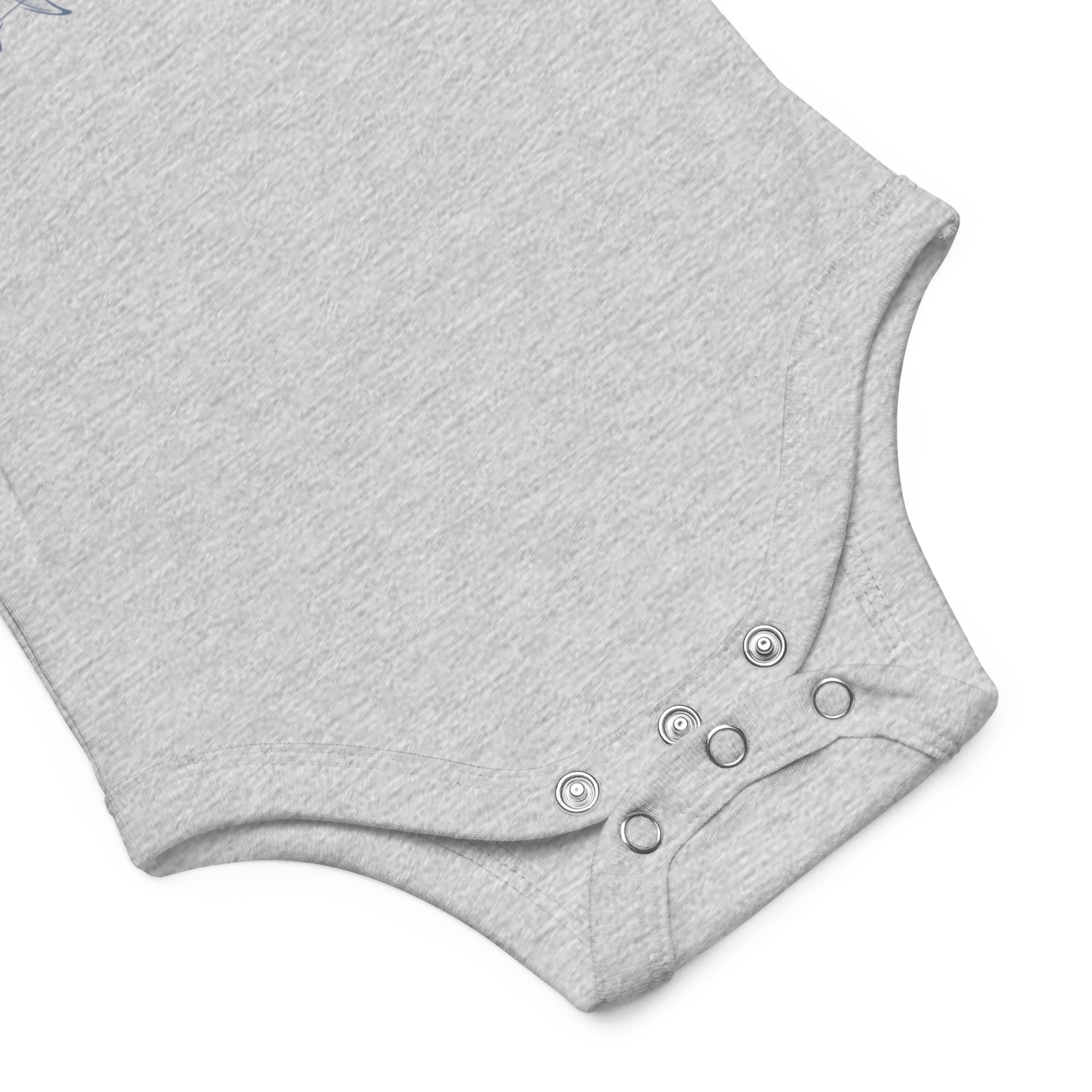 Baby onesie grey detail