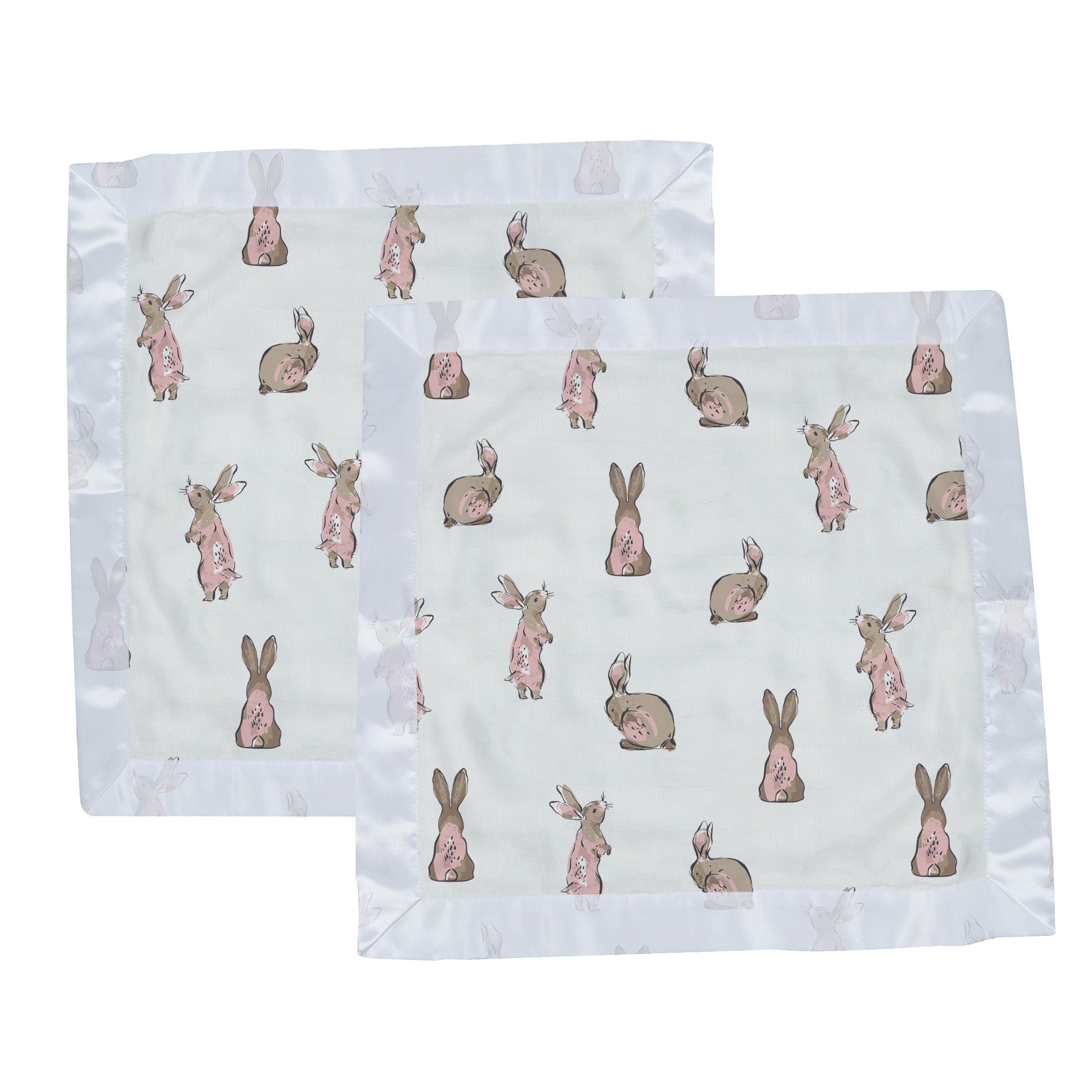 Baby blanket with bunnies two pack