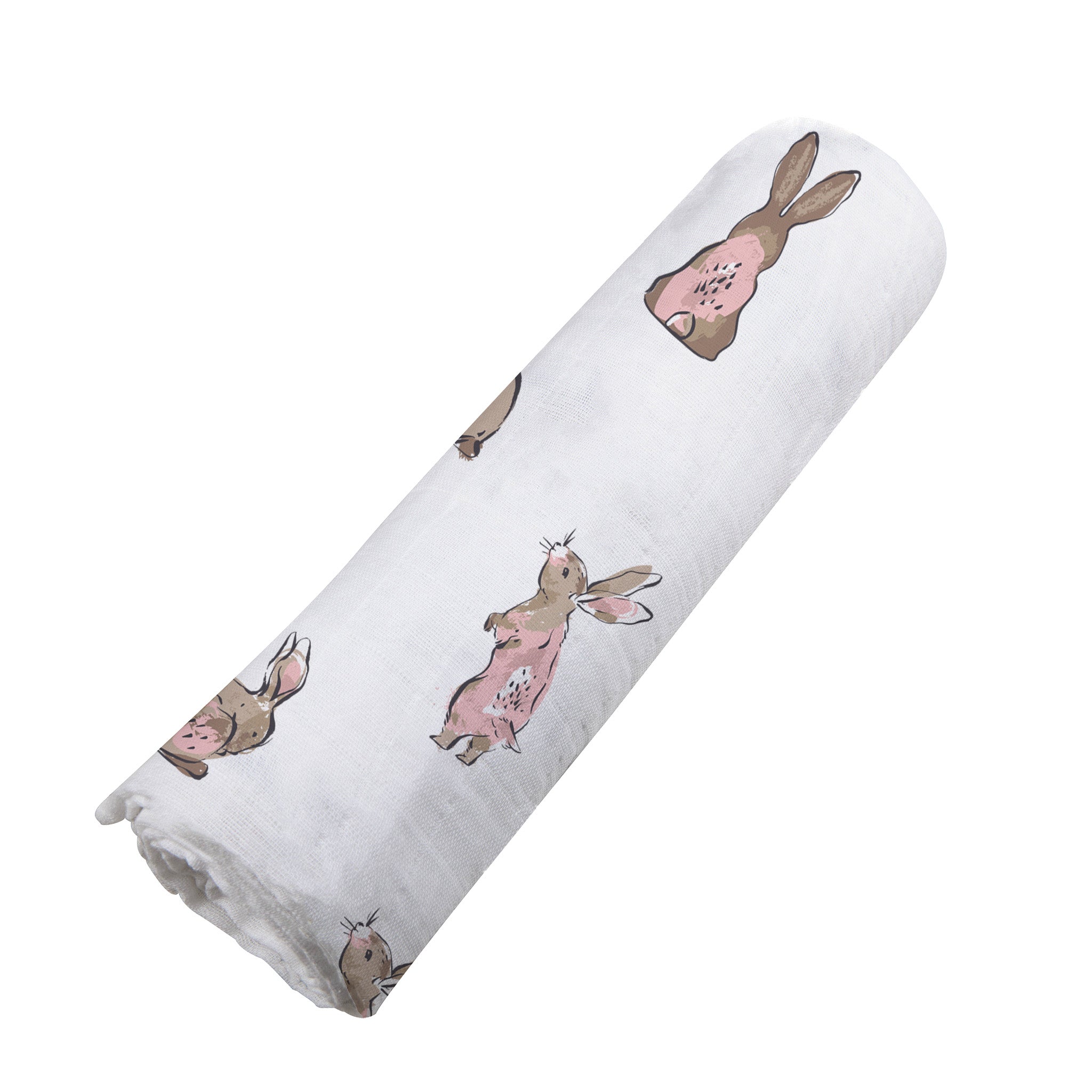 Baby swaddle with cute bunnies