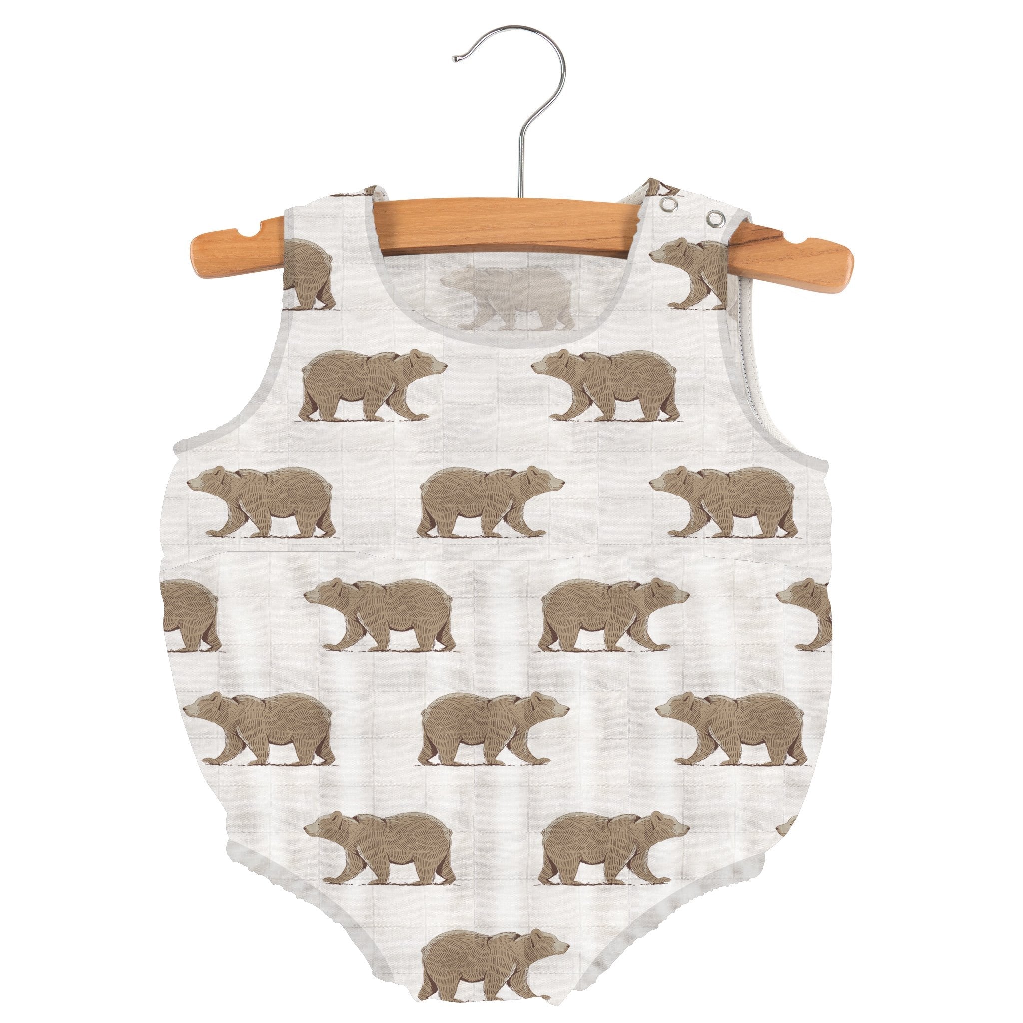 Bamboo mini onsie for babies with bears