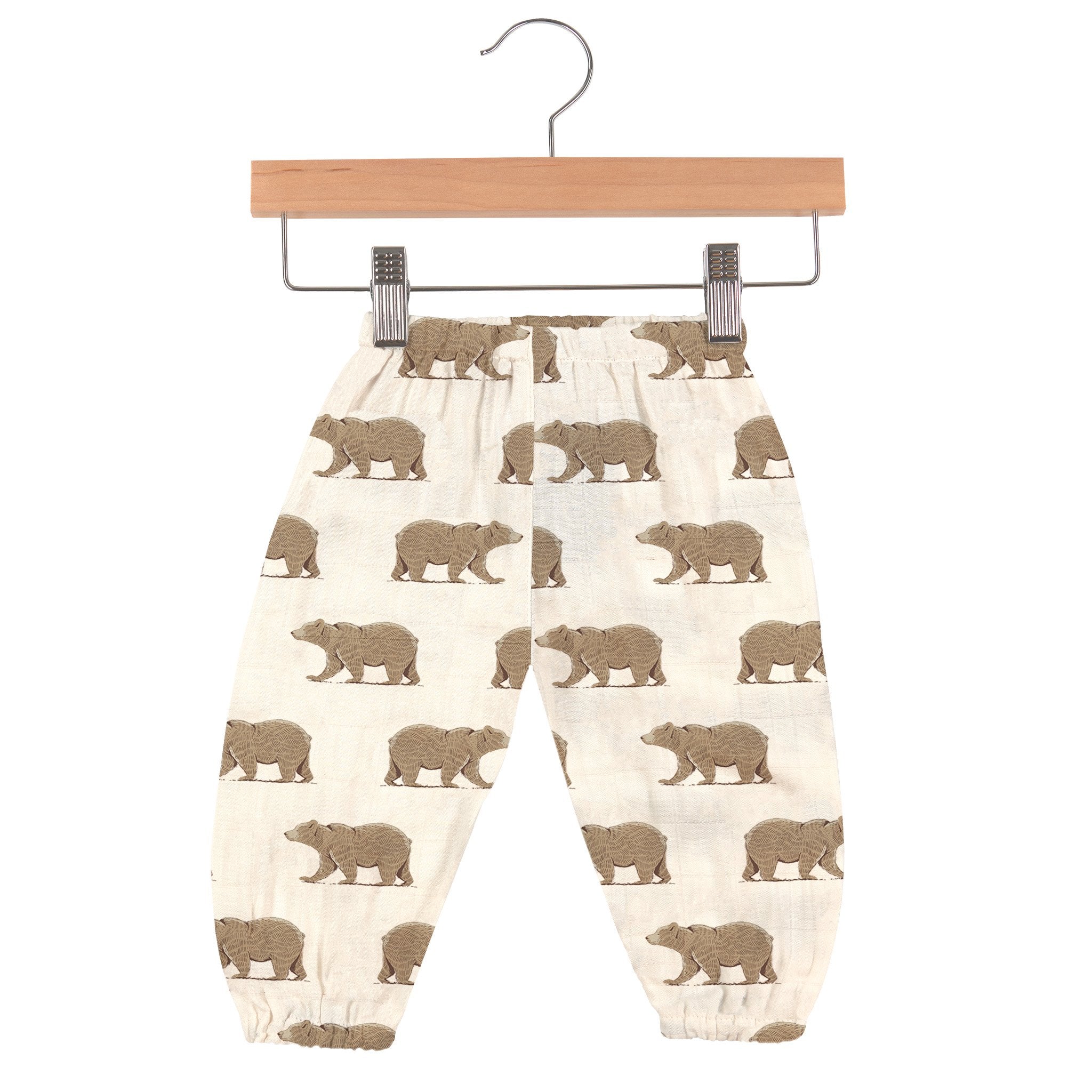 Bamboo pants for babies with cute bears design