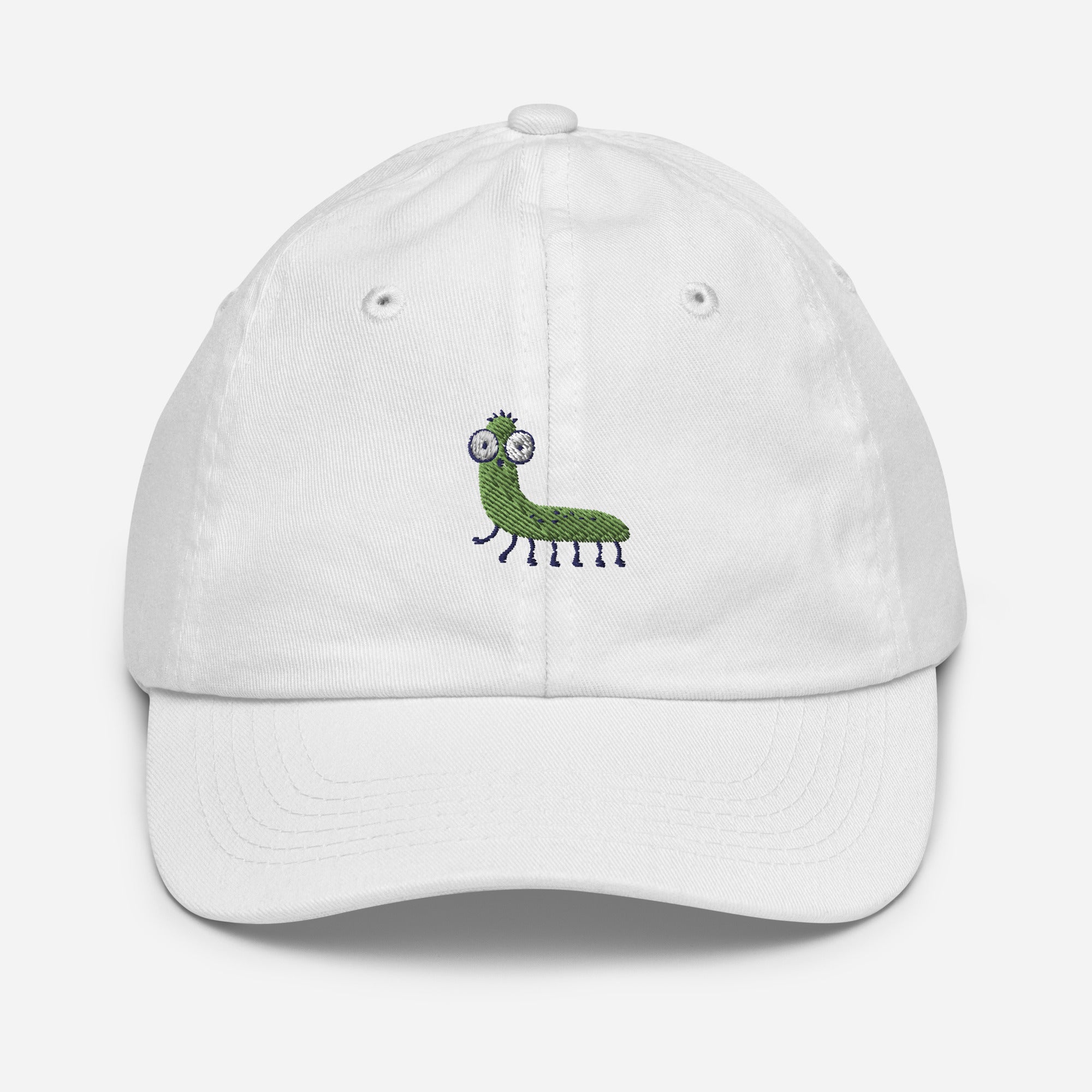 Cute kids hat with a caterpillar