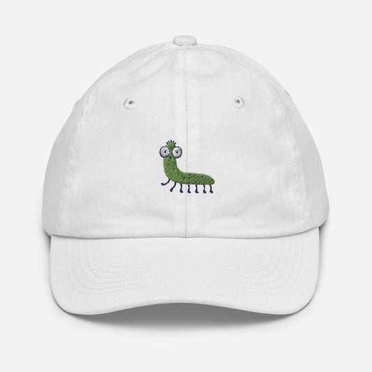 Cute kids hat with a caterpillar