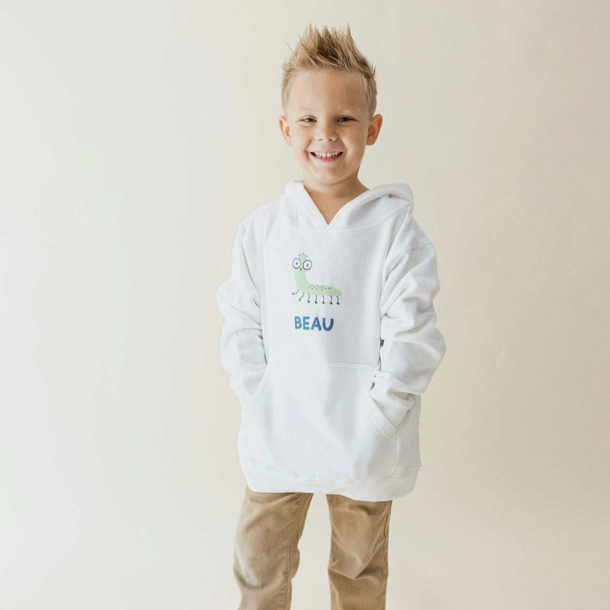 personalized kids hoodie with cute crawlies