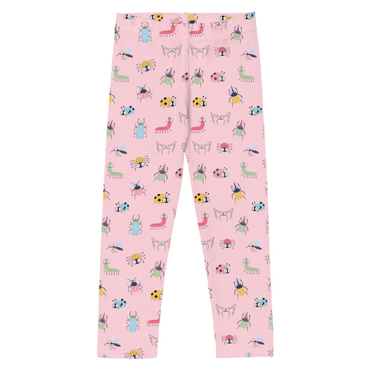 Cute pink leggings with insects 