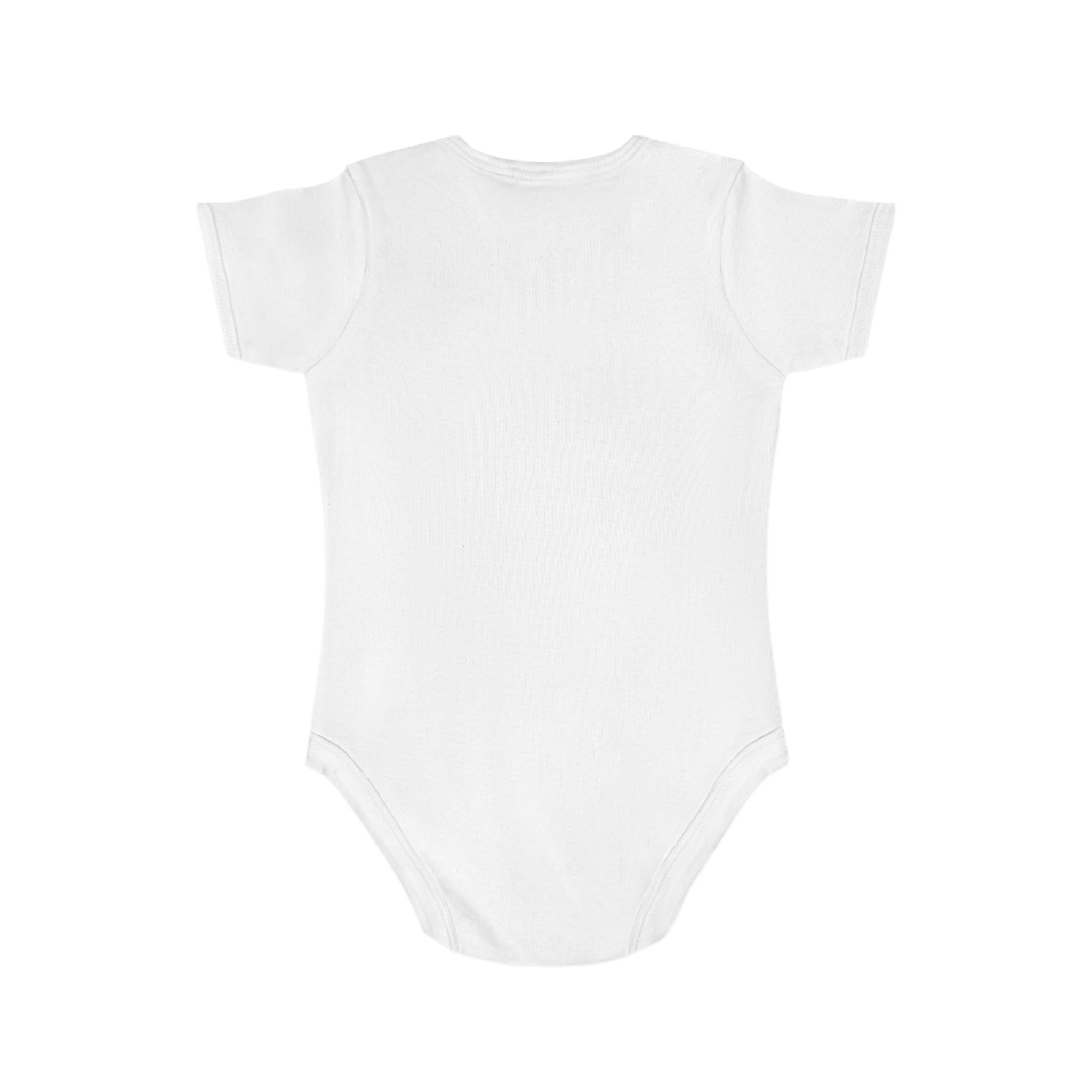 Back side of white onesie