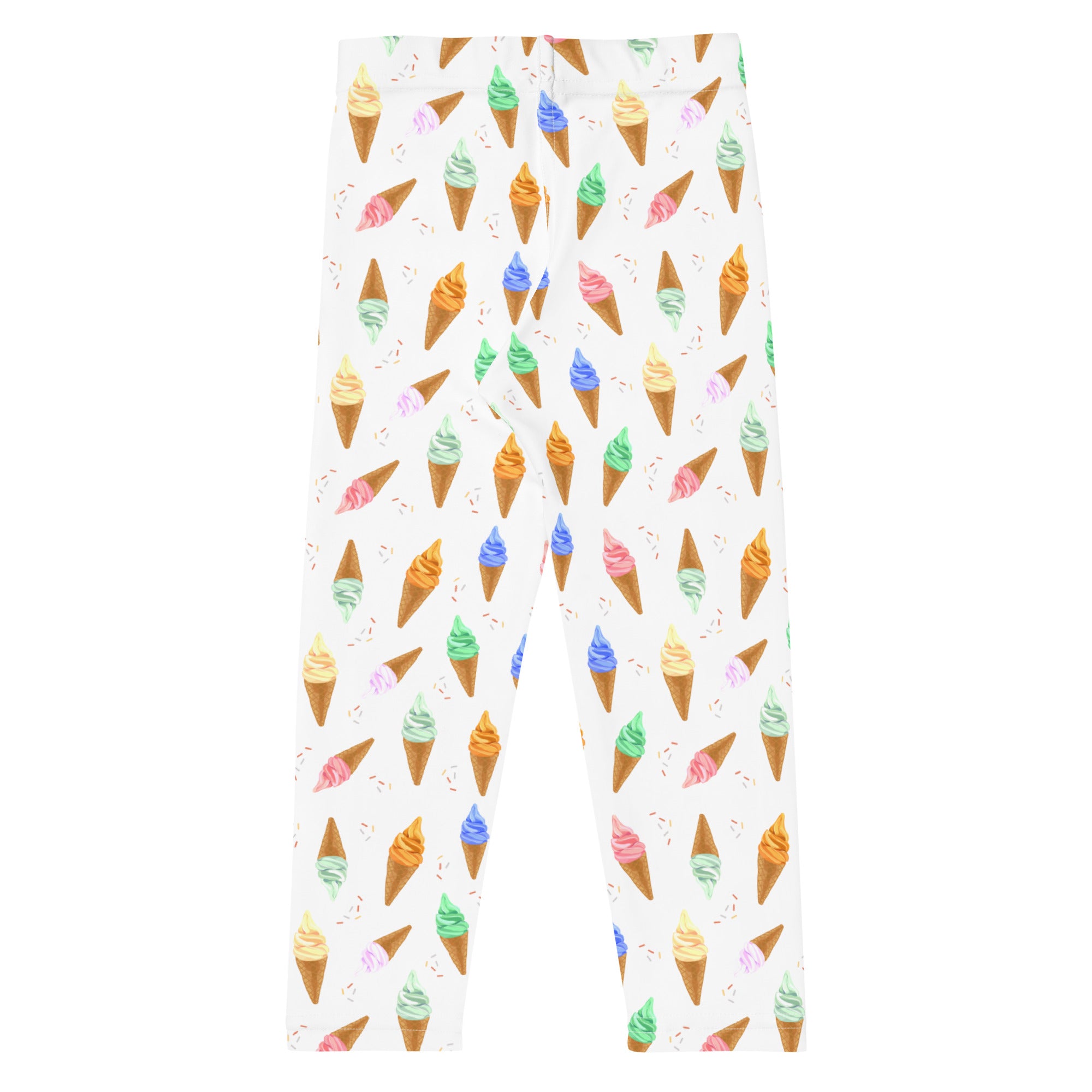 toddler and kids leggings with summer ice cream design