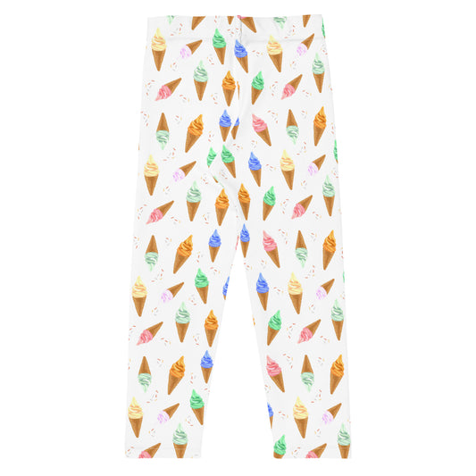toddler and kids leggings with summer ice cream design