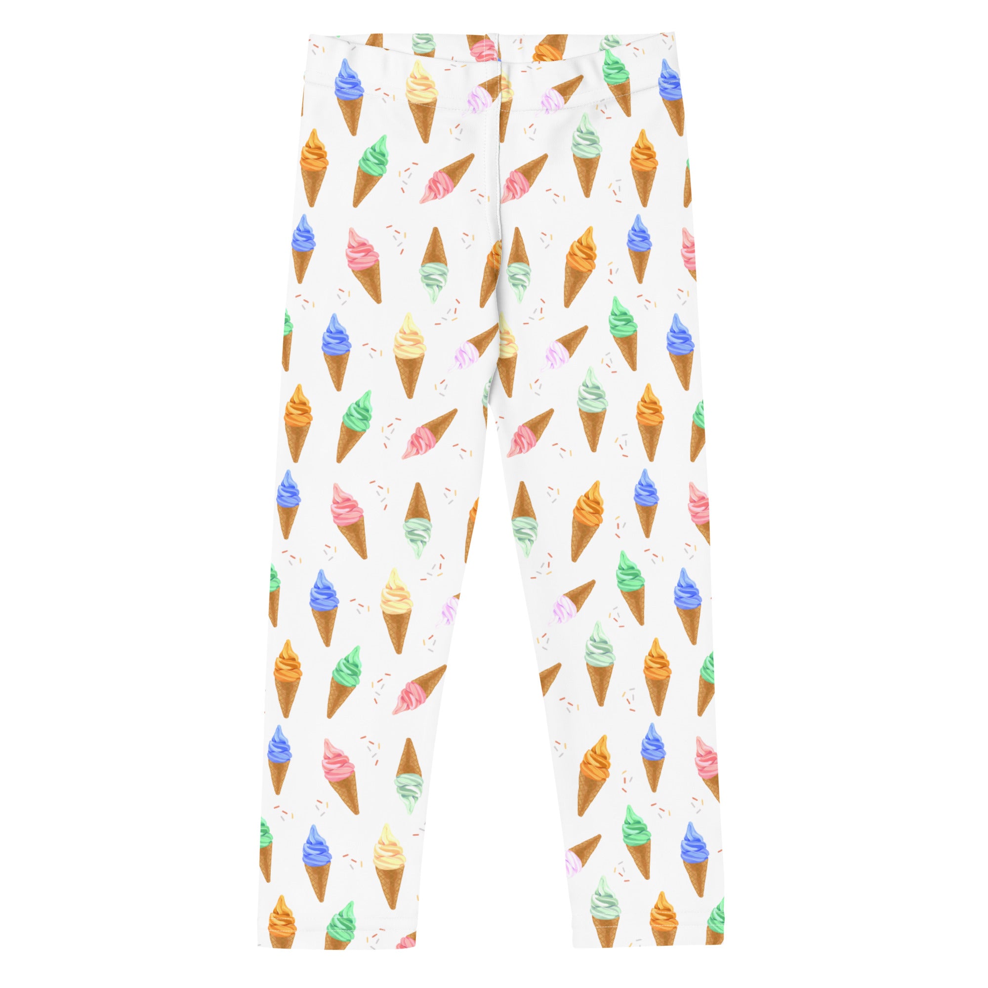 kids leggings with playful ice cream design