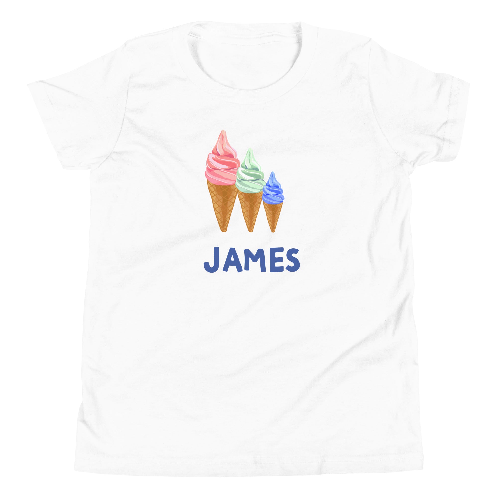 Kids personalized summer tee with ice cream