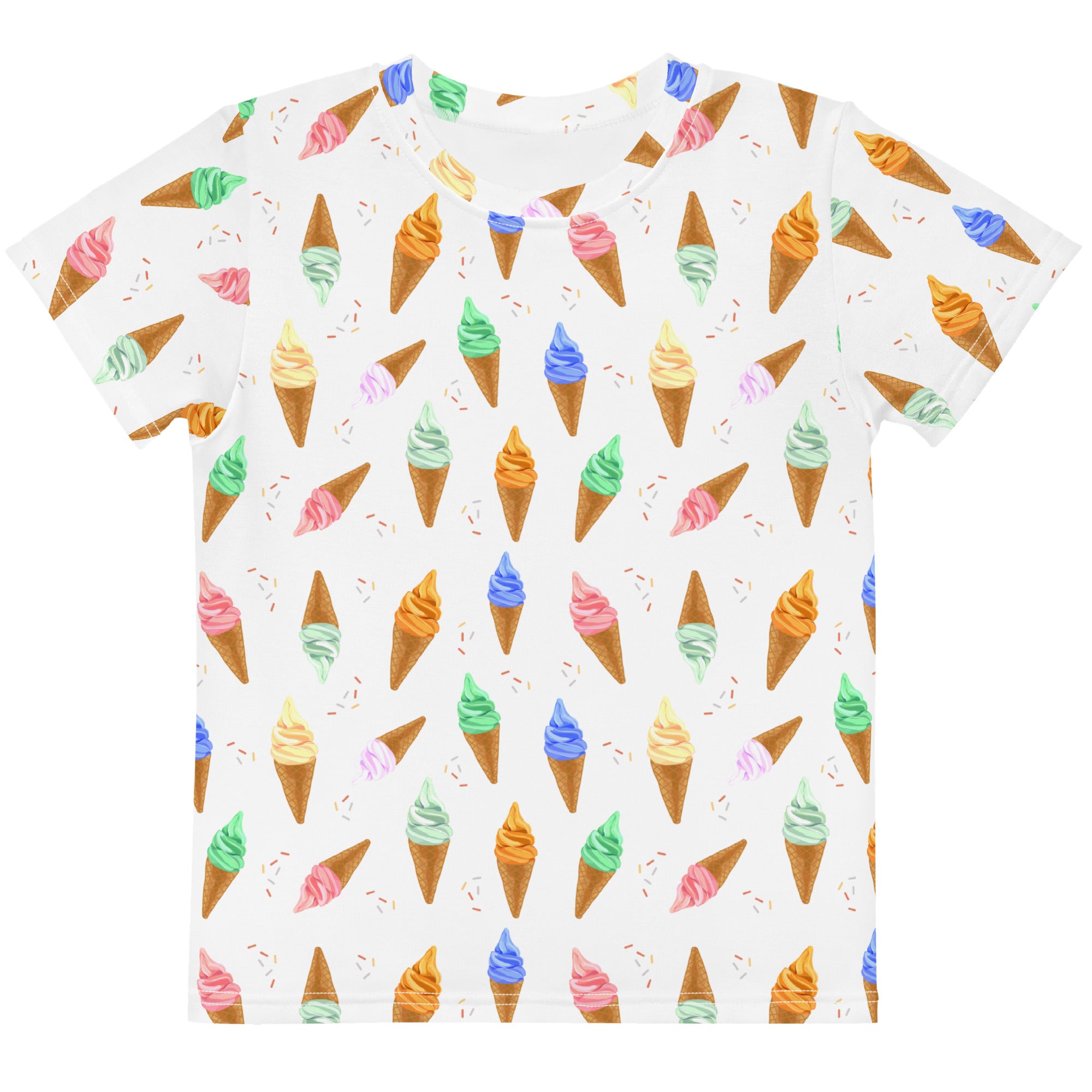 kids summer fun shirt with ice cream cones