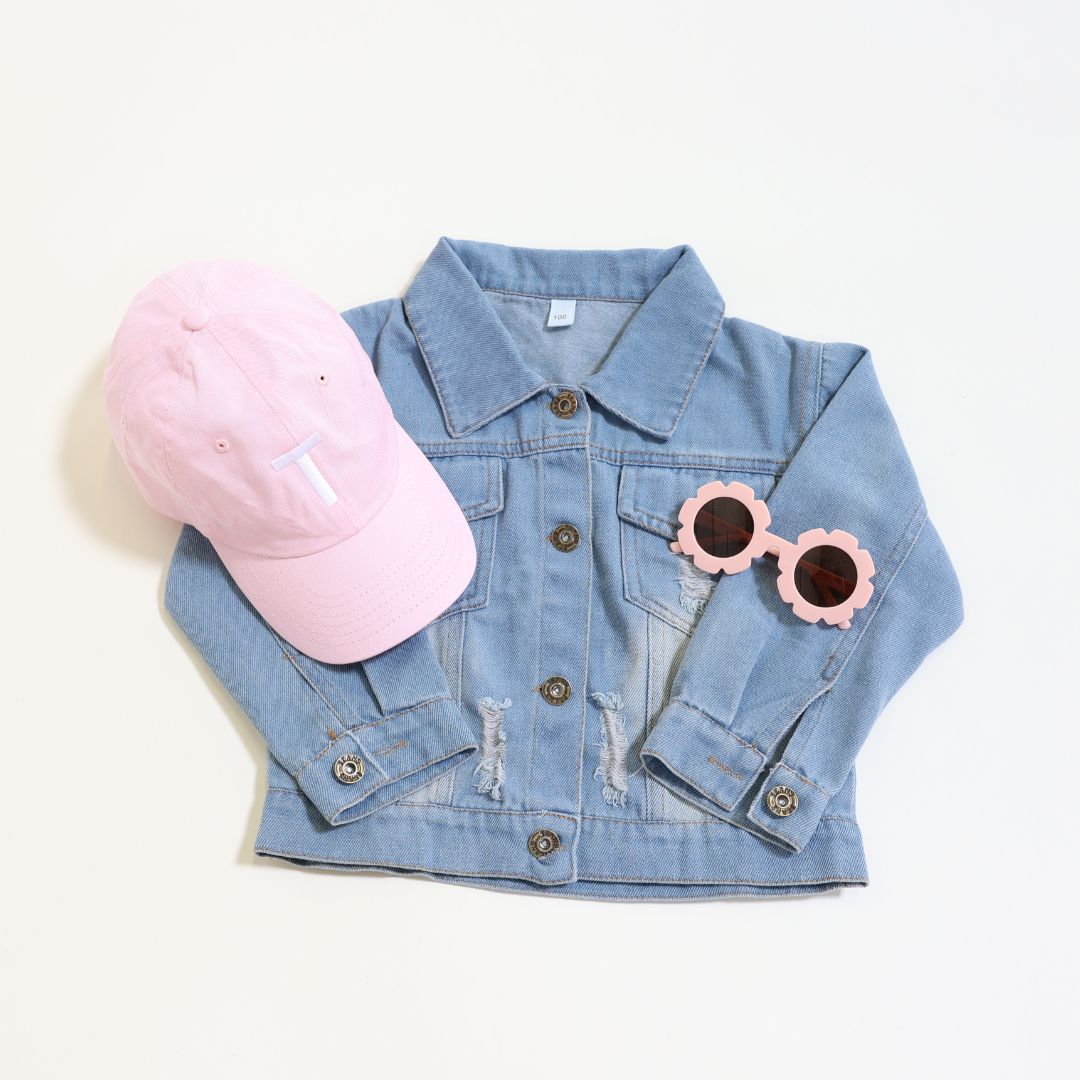 Cute personalized kids hat with their initial