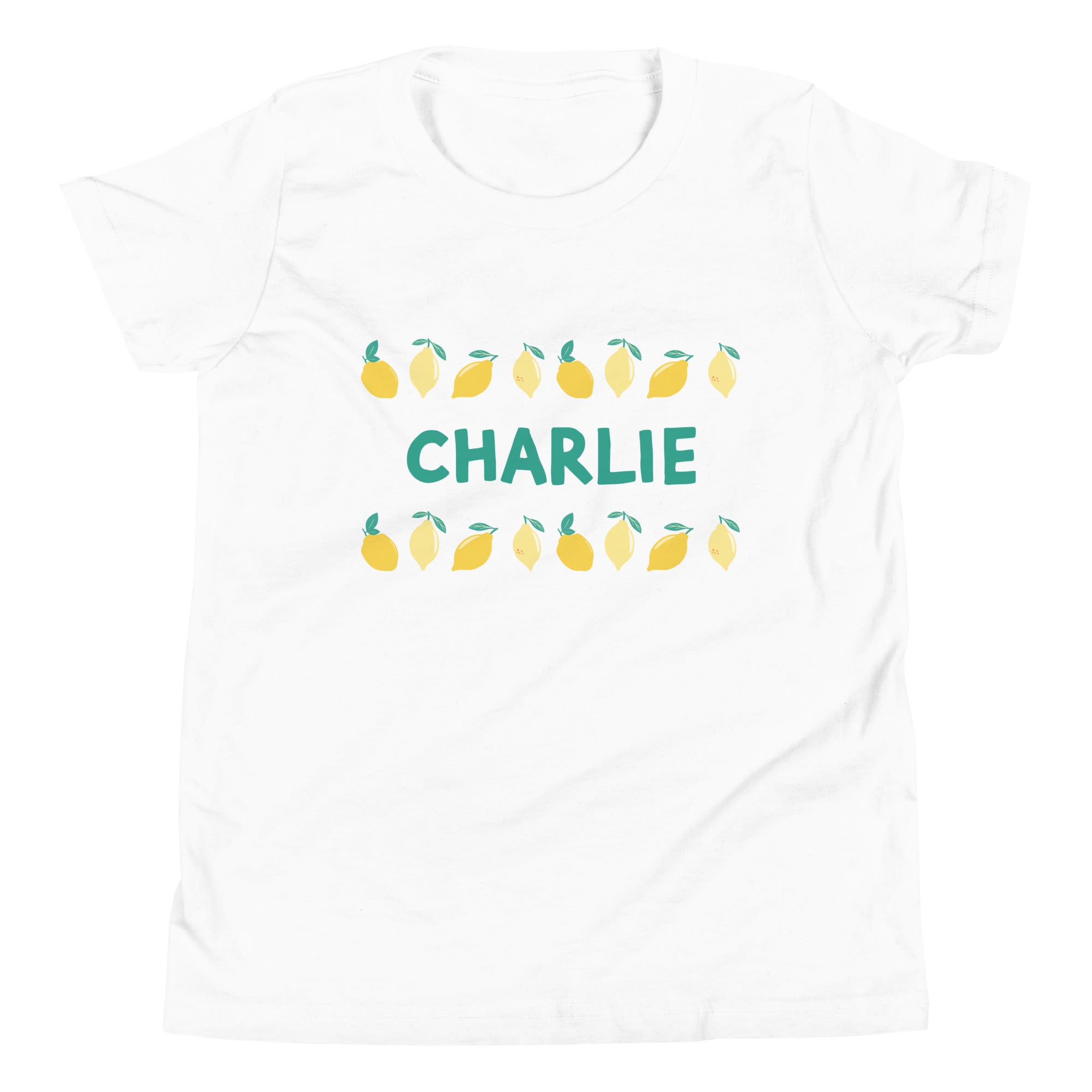 Personalized kid's tee with a lemon design