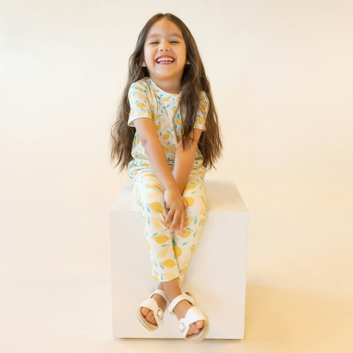 cute set with lemon pattern