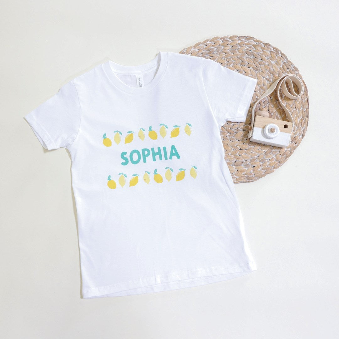 kids personalized shirt with lemons