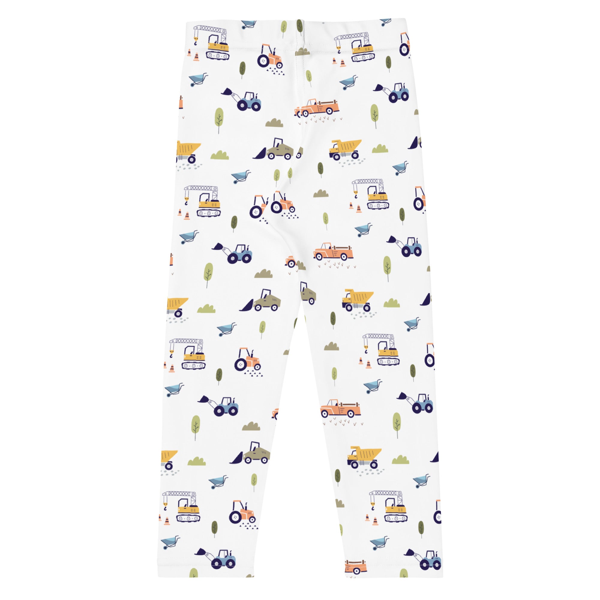 Kids leggings with construction site design