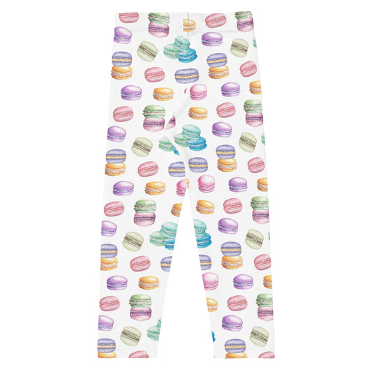 kids leggings with a cute macaron design