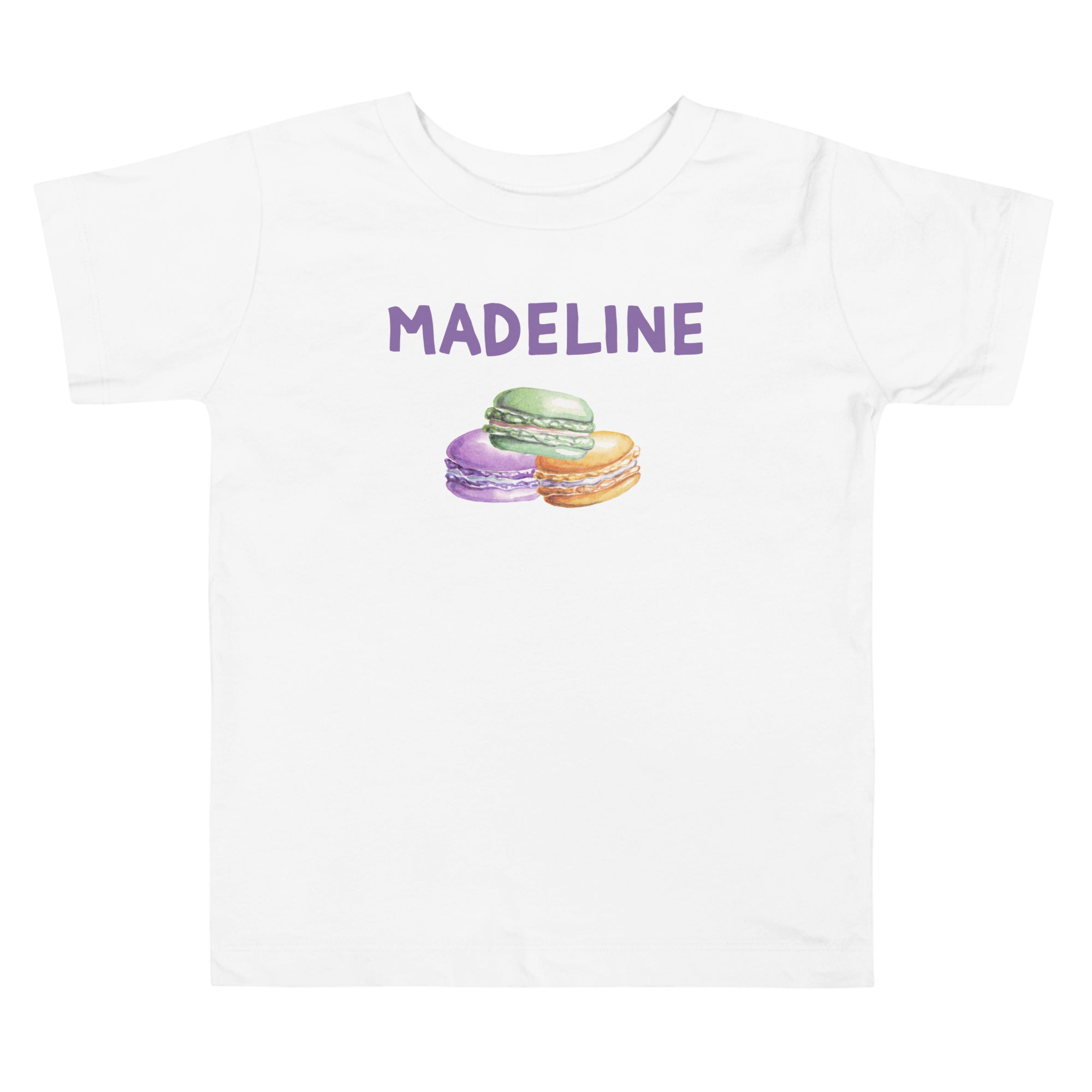 Personalized kids shirt with macarons