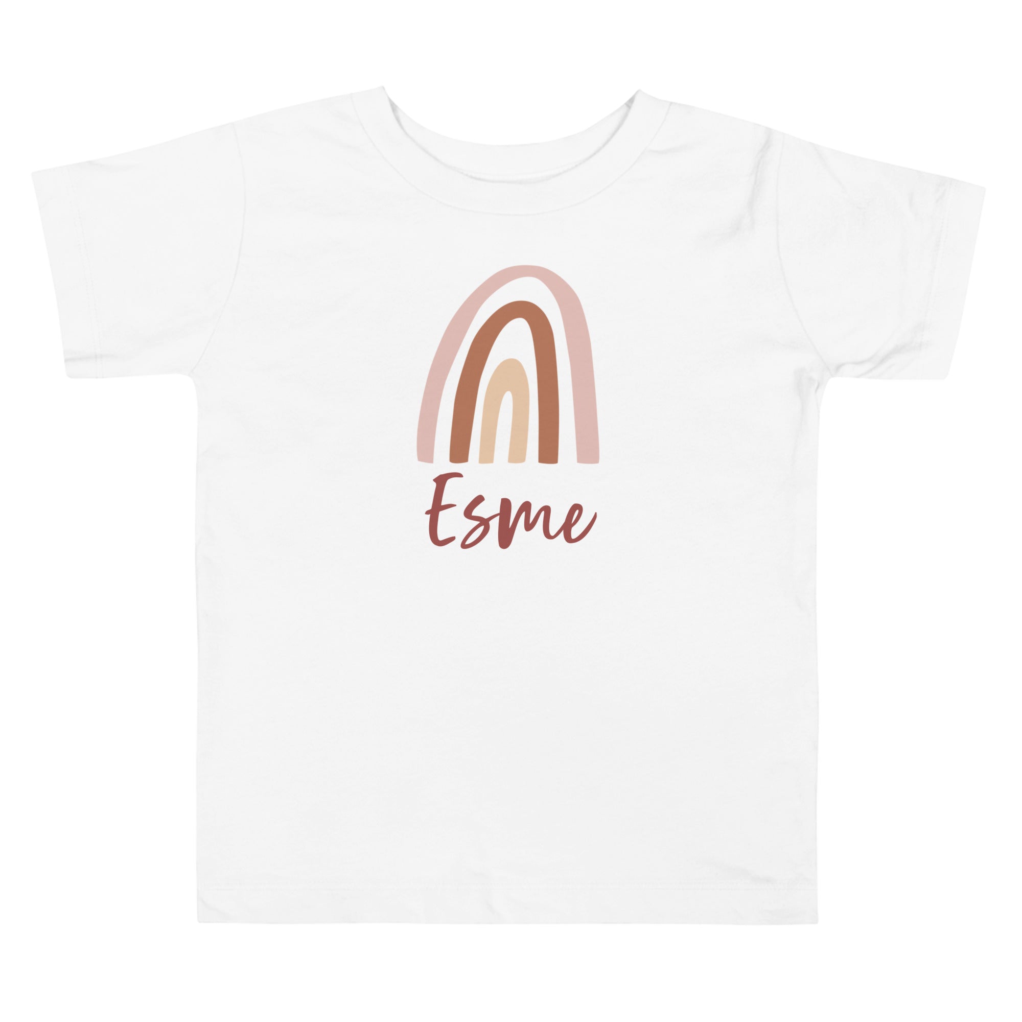 Kids personalized shirt with a rainbow design