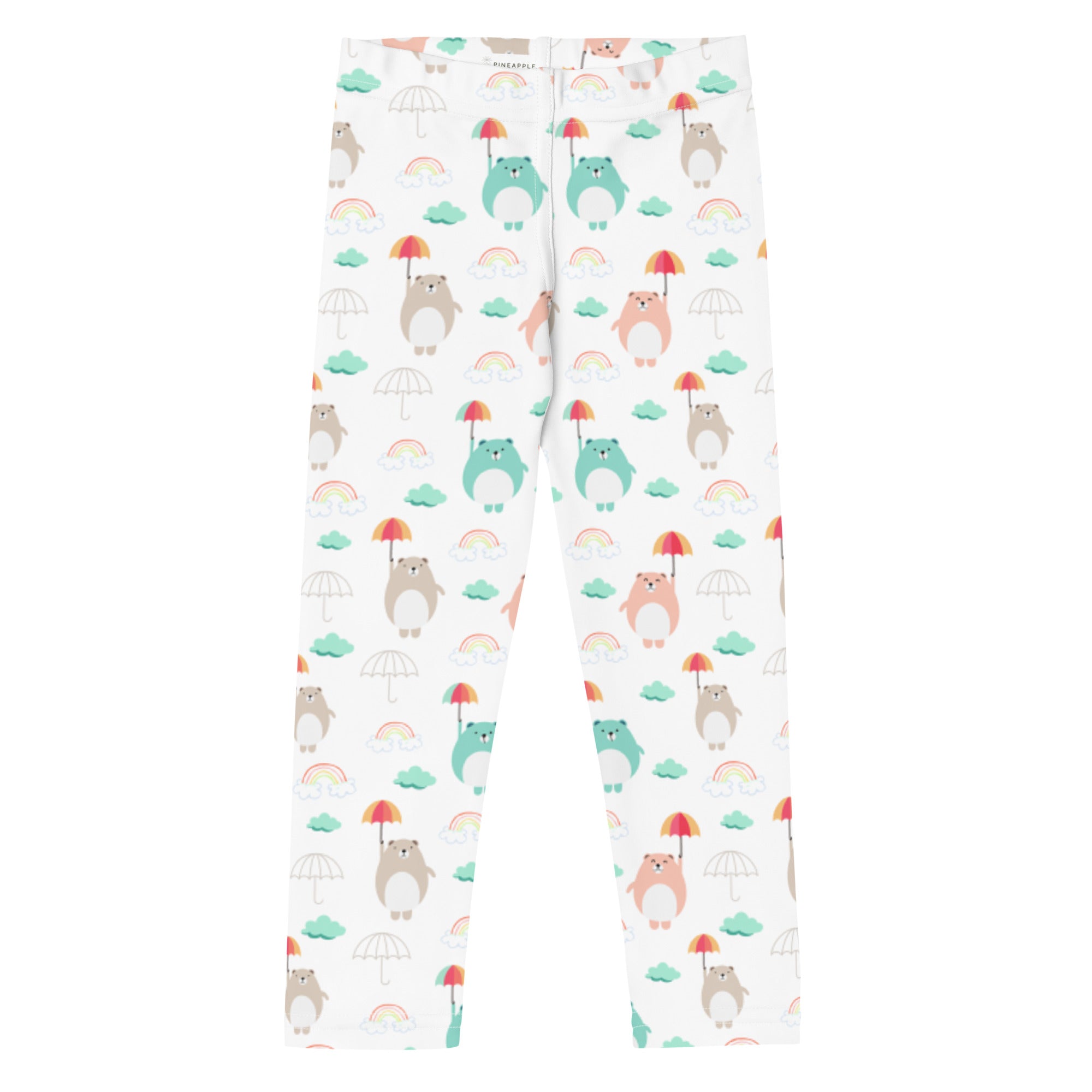 Kids leggings with rainbows and clouds