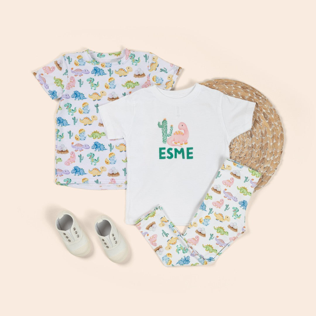Toddler set with cute dinosaurs