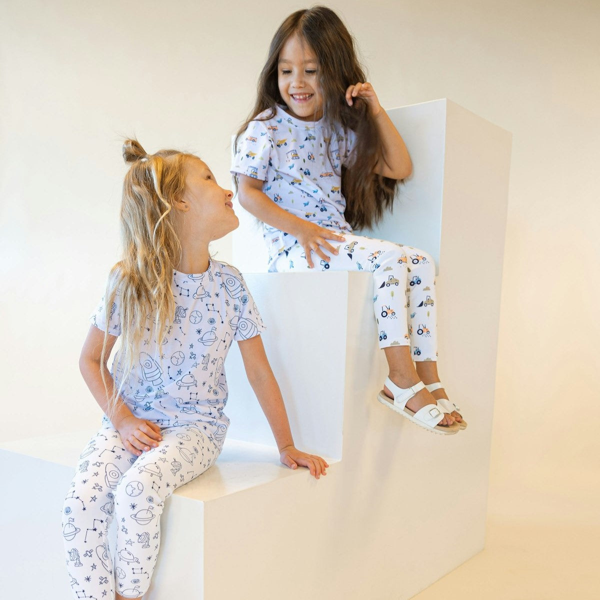 cute set with kids space design