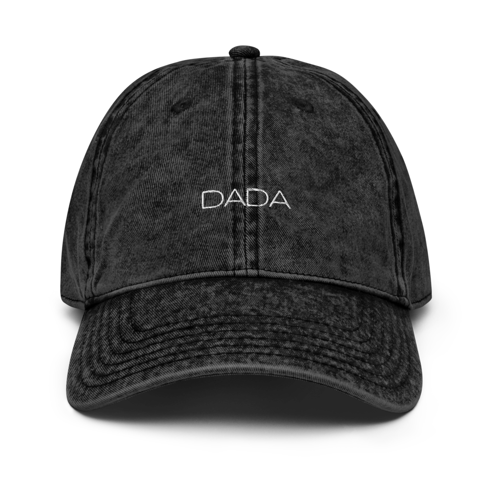 Vintage style cap in black with dada