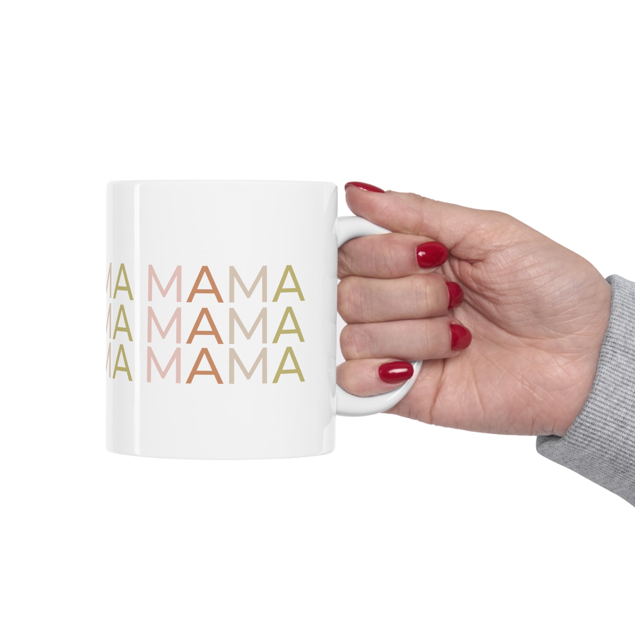 Mama holding a mug for all moms