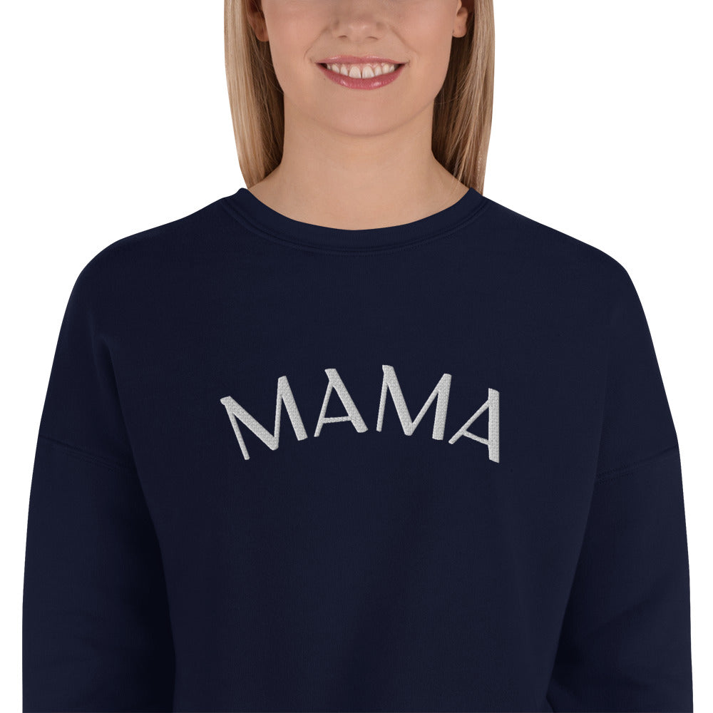 Detail of a navy blue top for mamas
