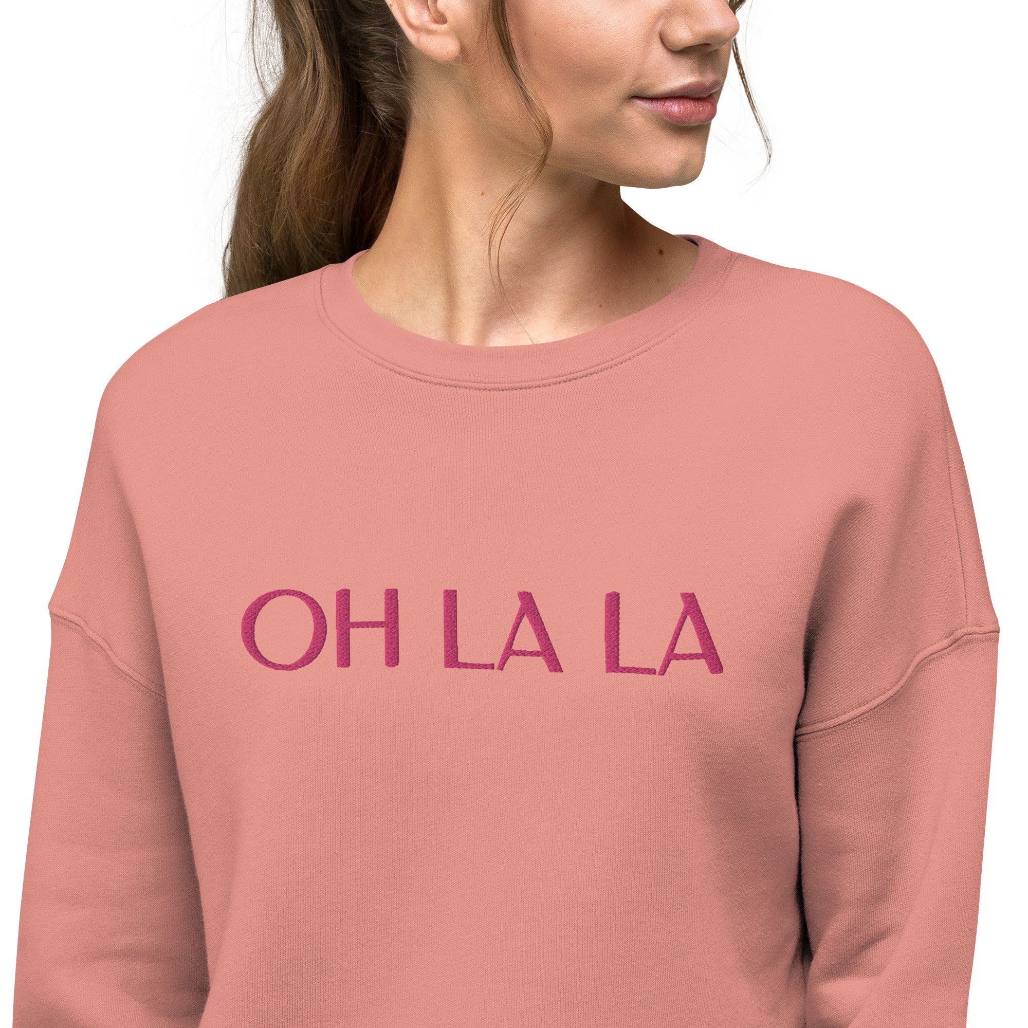 Detail of oh la la sweatshirt