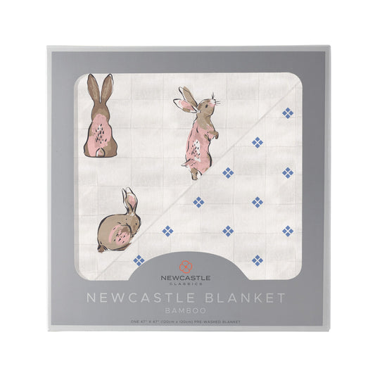 Beautiful baby blanket with bunnies