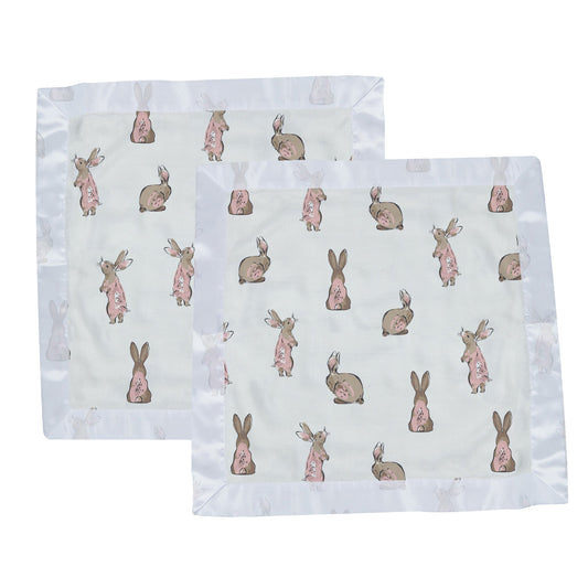 Baby blanket with bunnies two pack