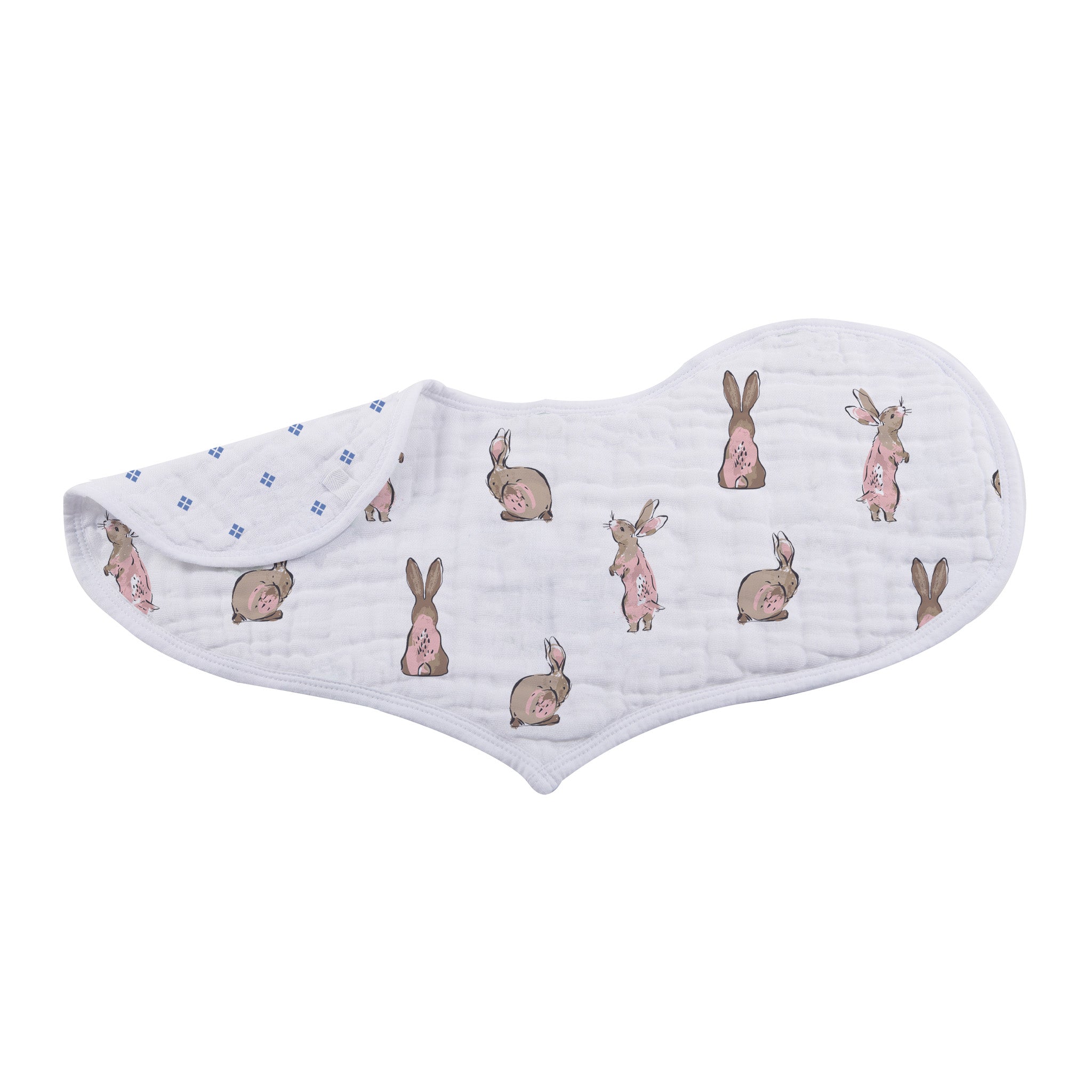 Heart bib with baby bunnies