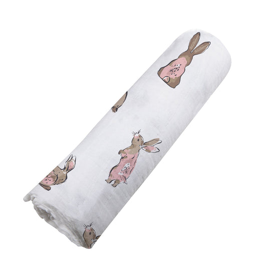 Baby swaddle with cute bunnies
