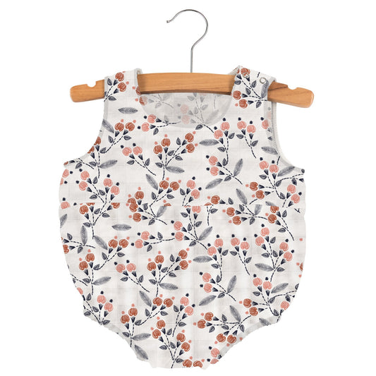 Mini bubble baby bamboo one piece with dahlia