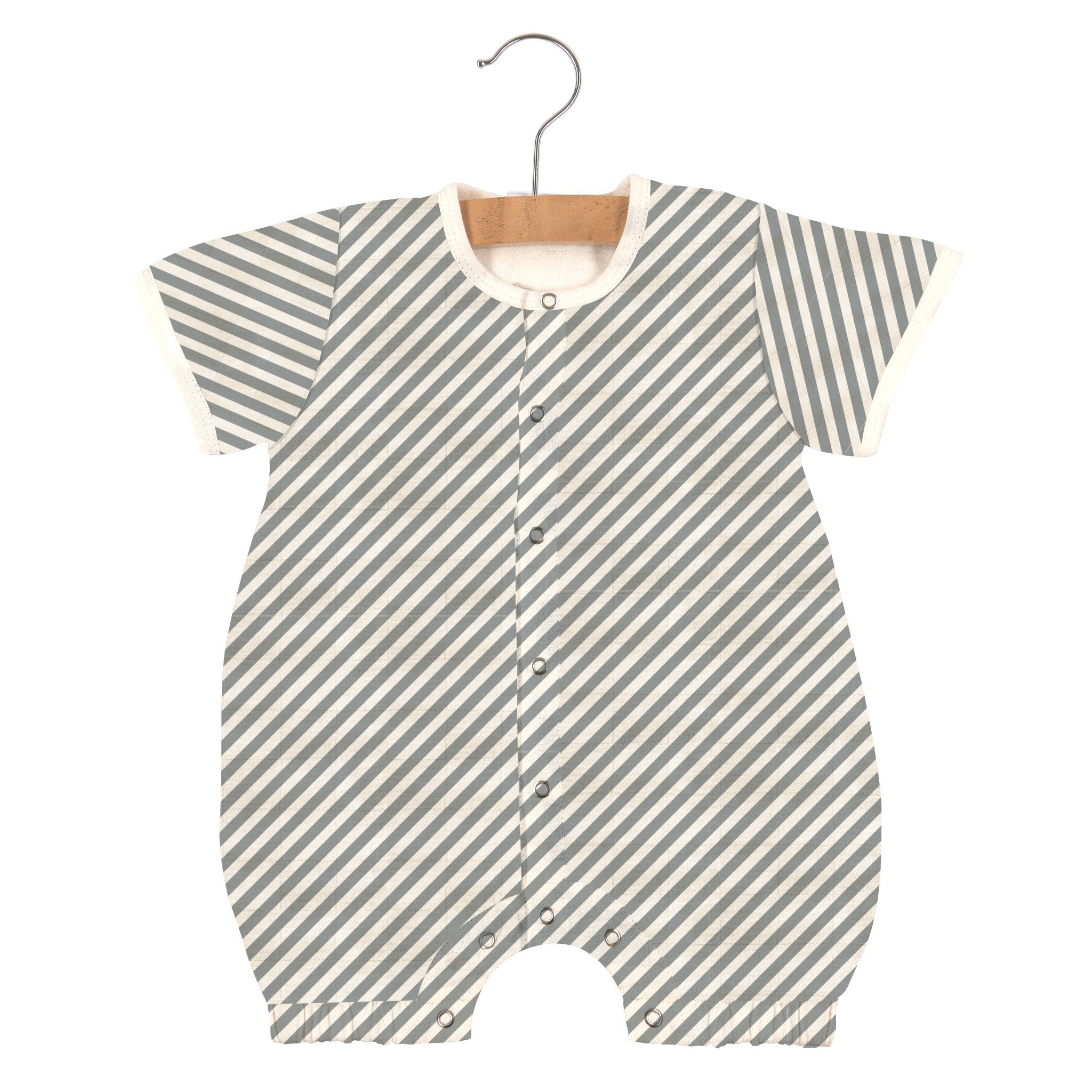 Bamboo mini romper with stripes