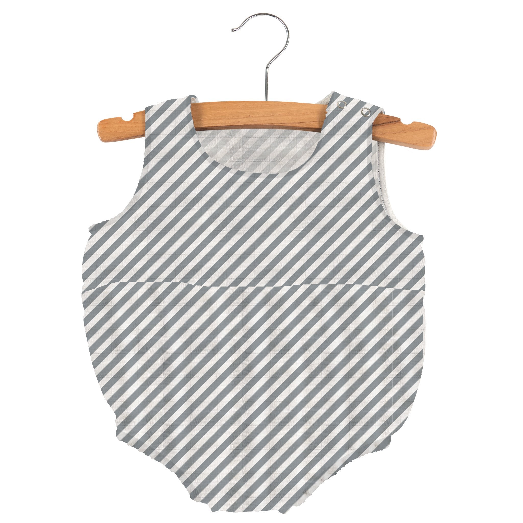 Baby one piece with stripes made out of bamboo