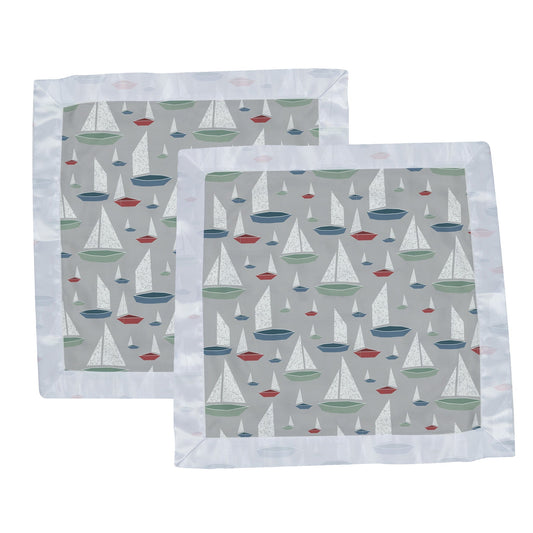 Set of two sail boat blankies
