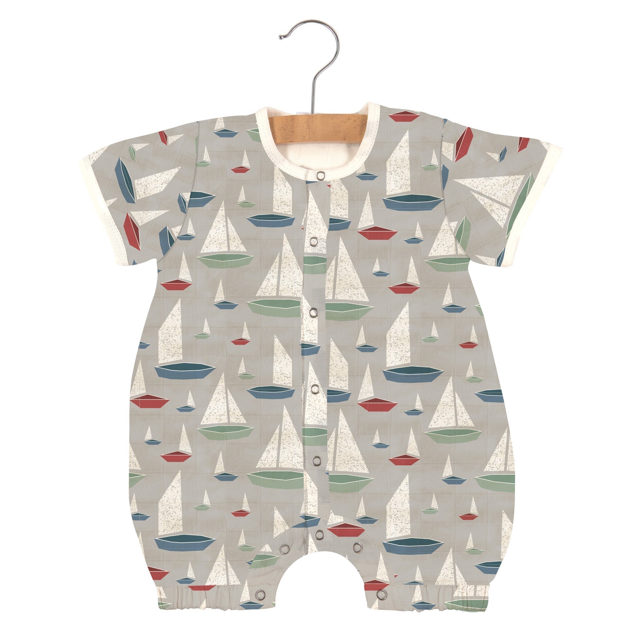 Mini romper with sail boats