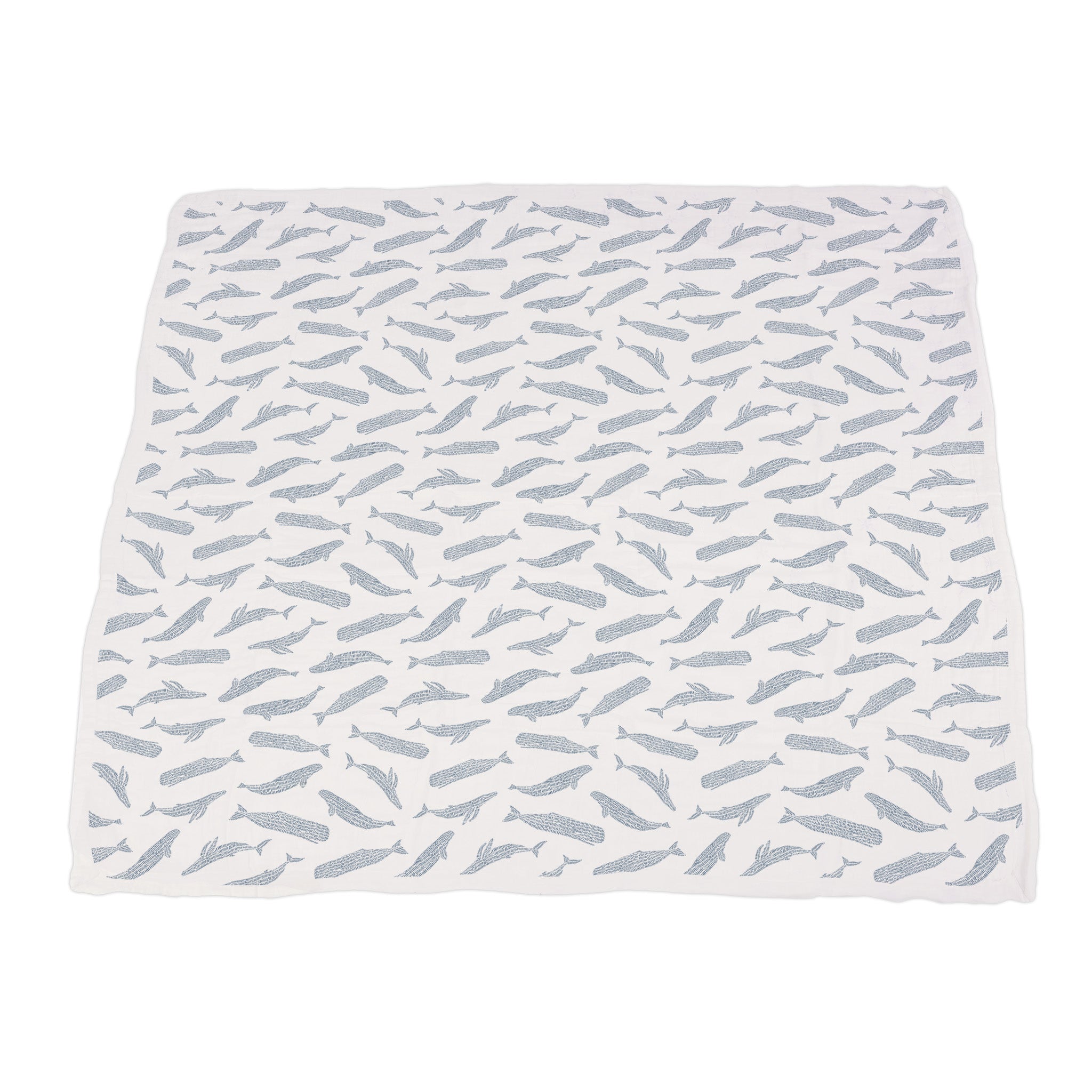 Baby blanket with whales