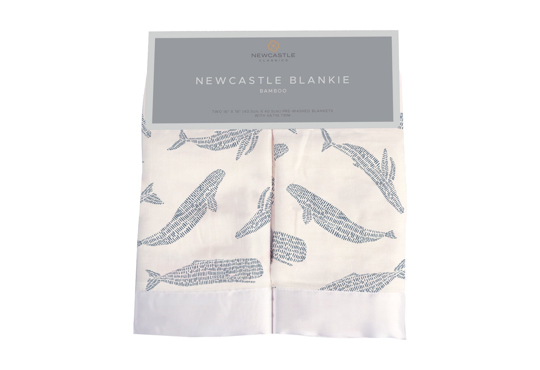 Set of two kids blankets with whales