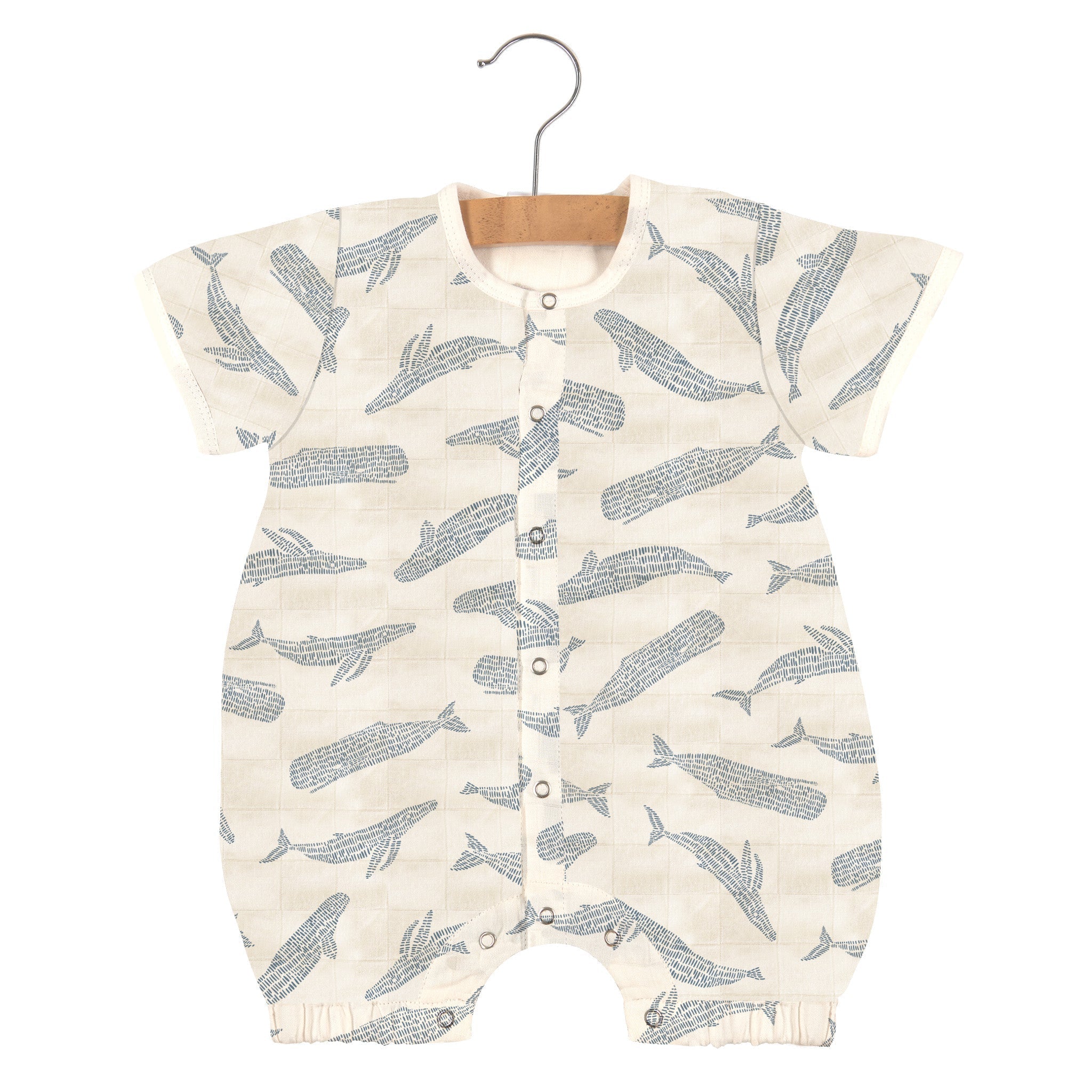 baby romper with whales