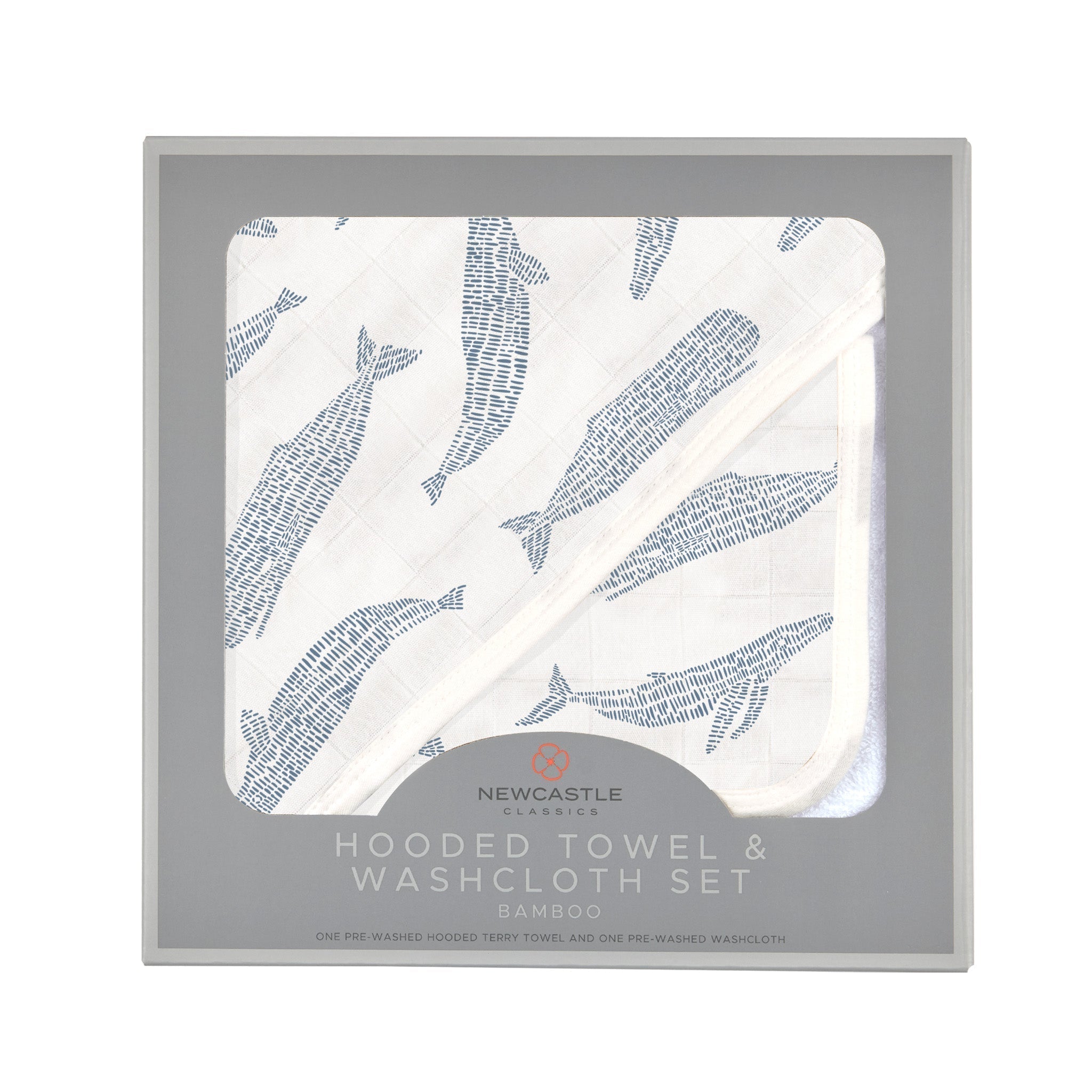 Baby towels with whales