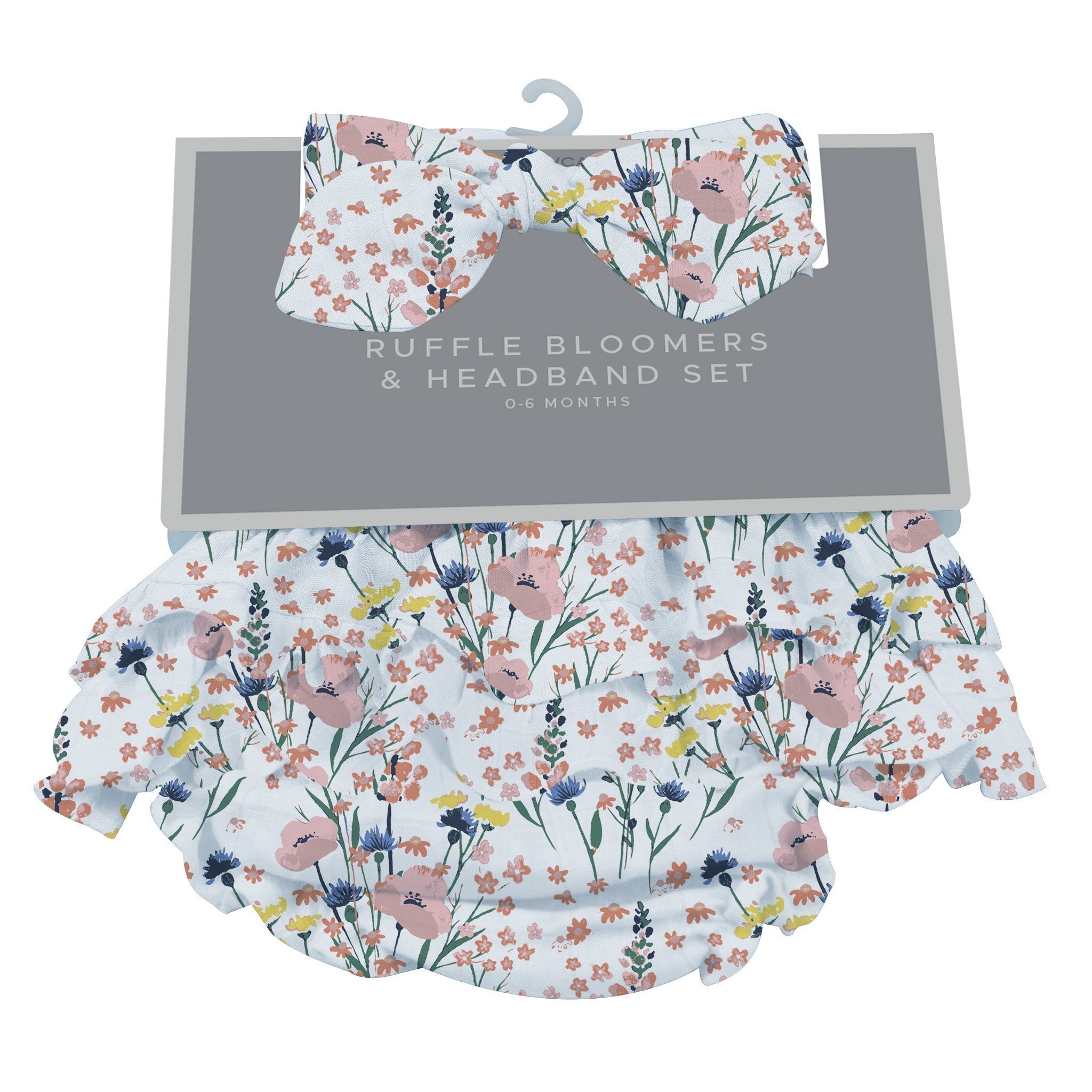 Baby bloomers with a headband set wildflowers